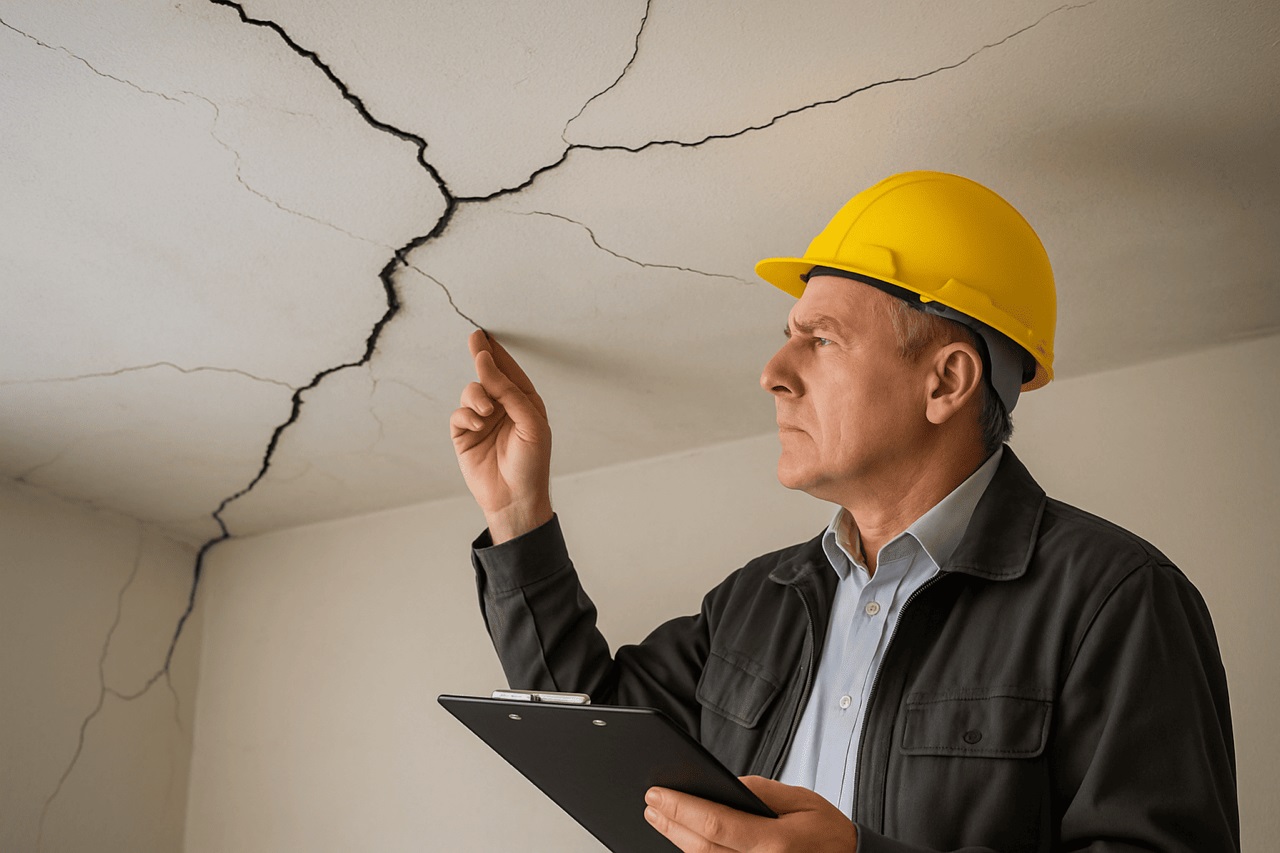 Fissures-plafond-quels dangers-maison-btgexpertises-expertise-diagnostic