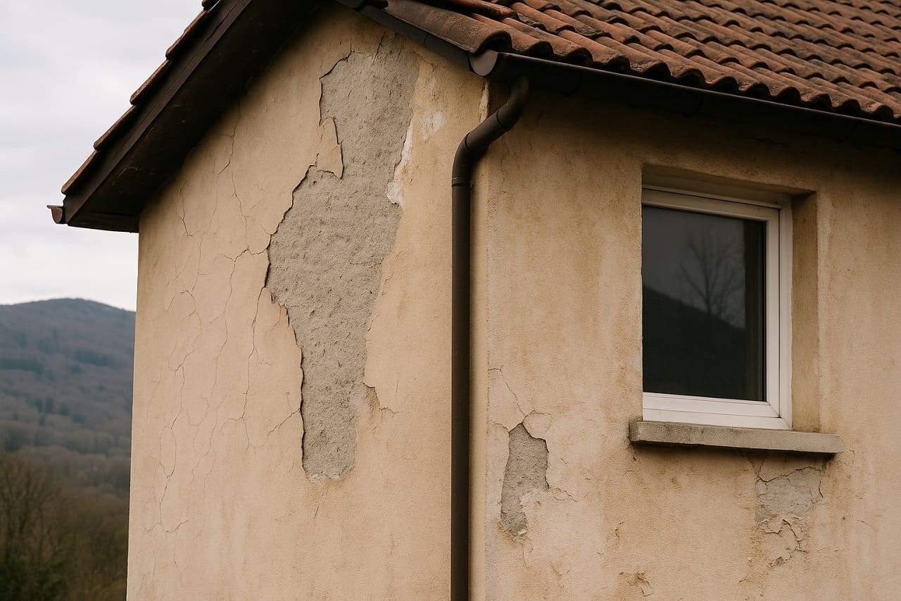 archamps-74016-signes-enduit-facade-qui-se-degrade-prematurement-diagnostic-analyse-maison-btgexpertise-haute-savoie