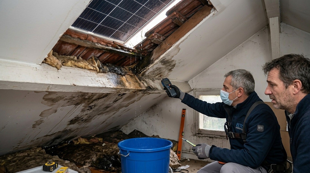 infiltrations-apres-pose-de-panneaux-solaires-quel-recours-expertise-diagnostic-btgexpertises